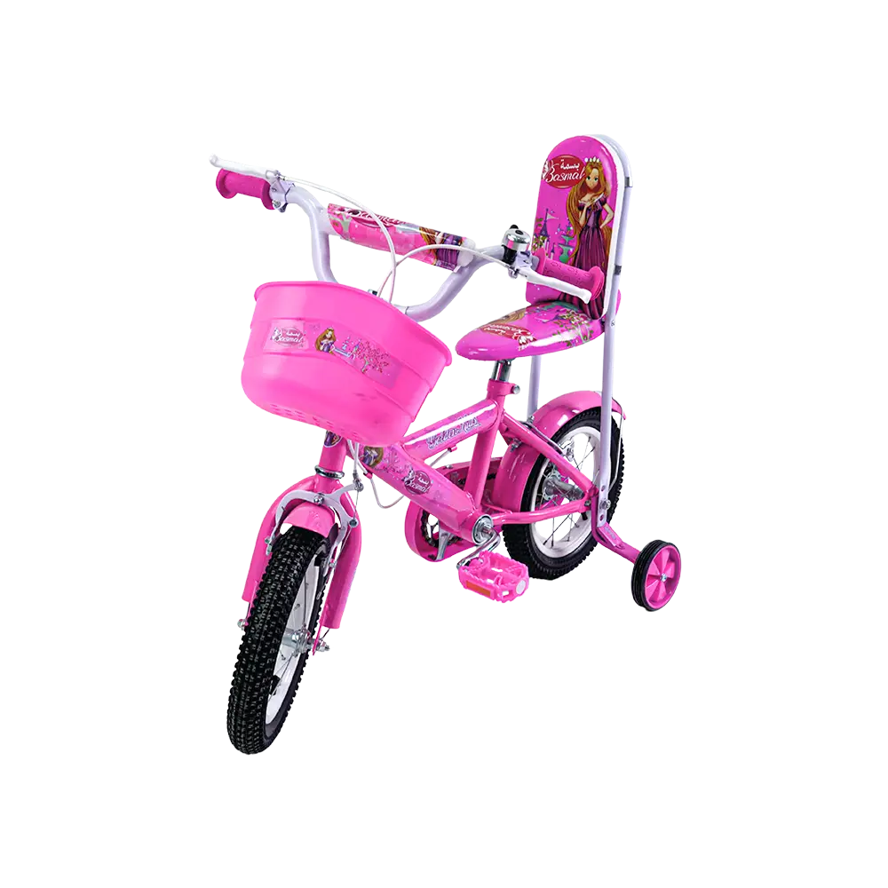 Basma 12in fuchsia bike with basket