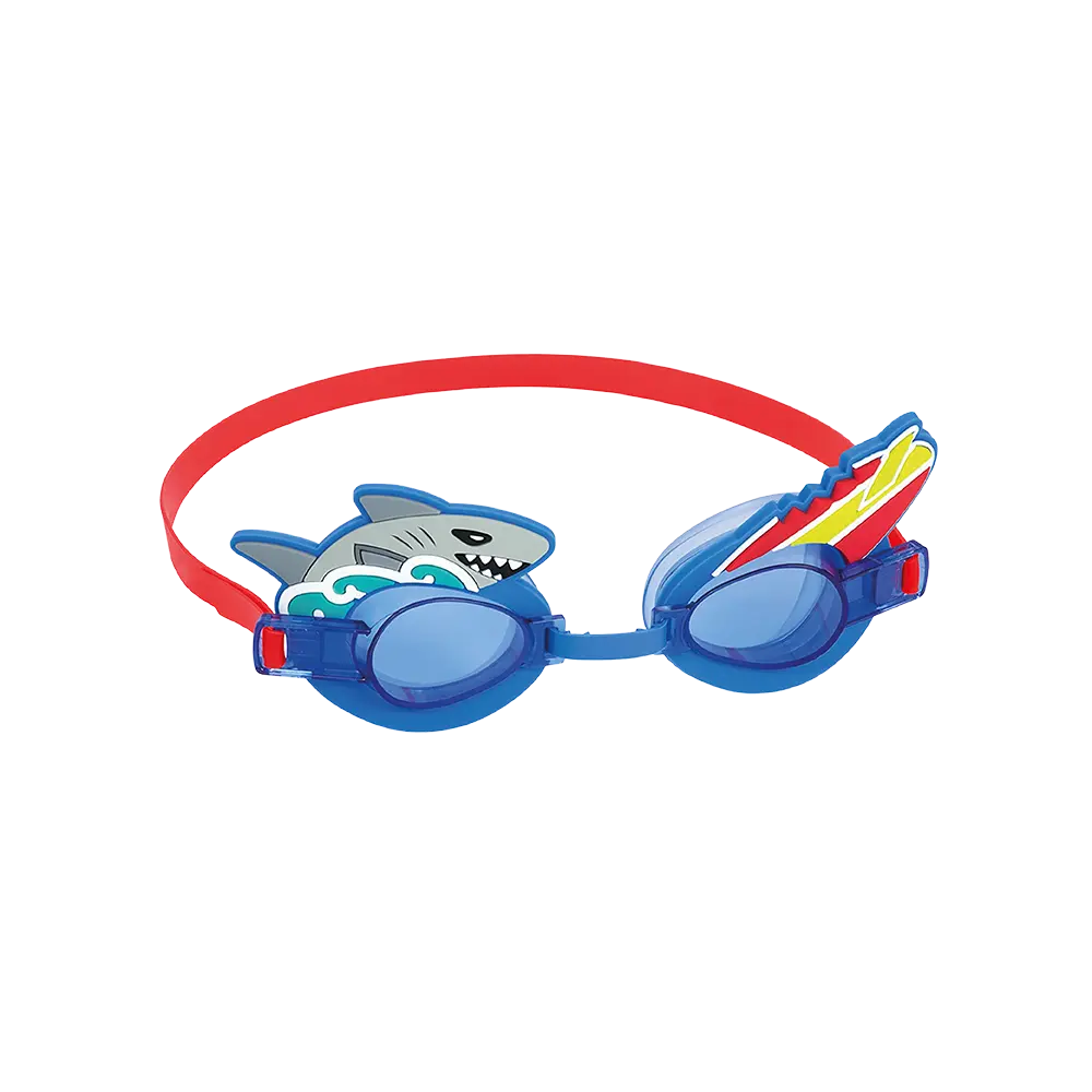 Bestway 21080 shark themed blue goggles