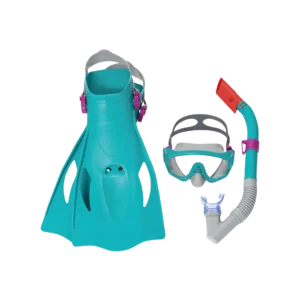 Bestway 25020 turquoise spark wave snorkel set