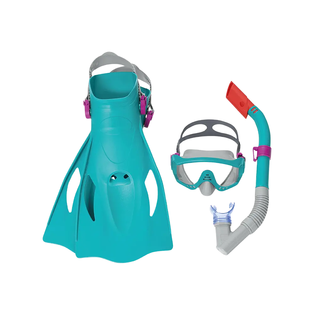 Bestway 25020 turquoise spark wave snorkel set