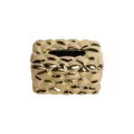 Ceramic hex pattern design gold tissue box