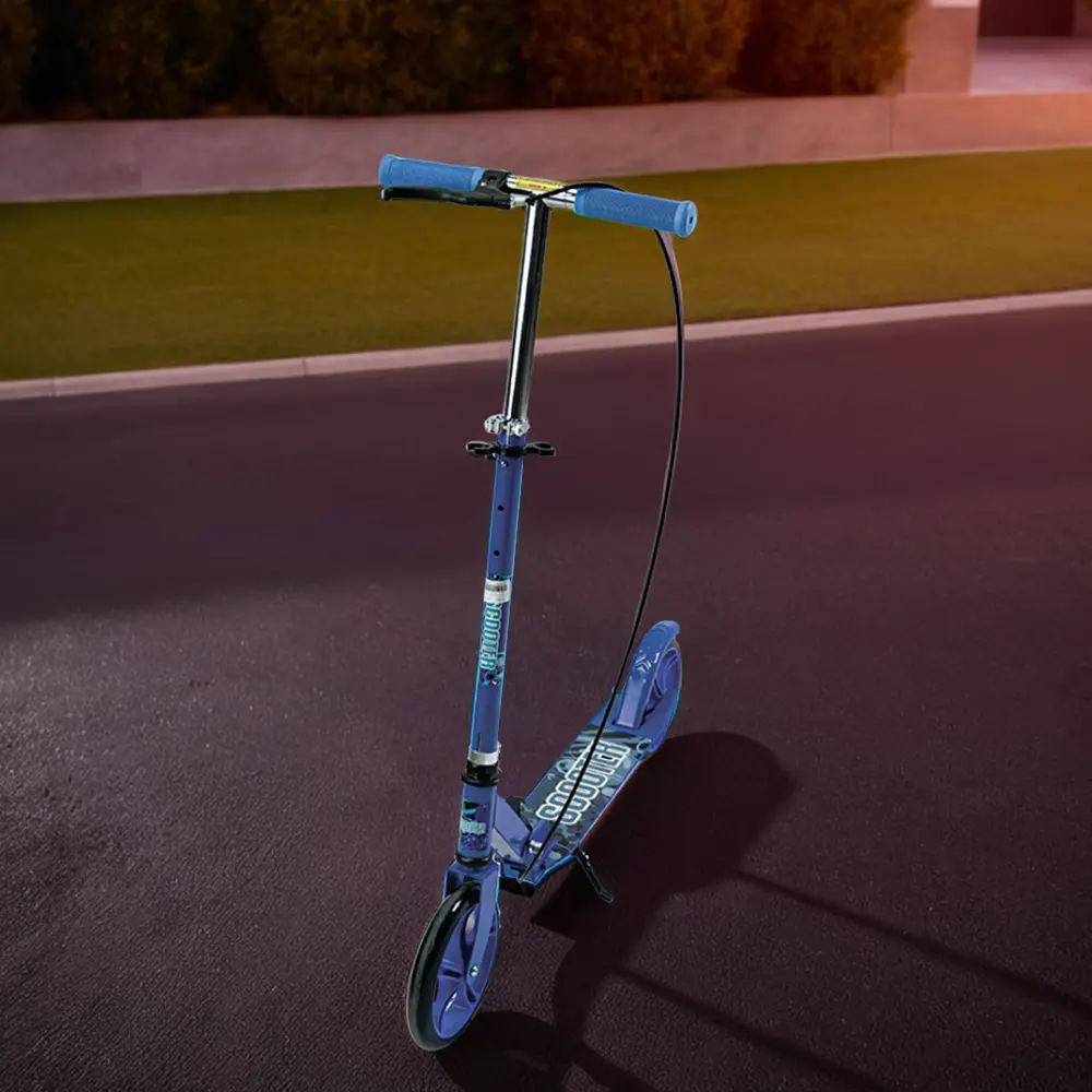 Folding-XL205-Blue-Iron-Scooter1 Folding xl205 blue iron scooter1