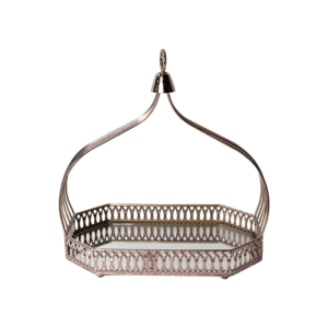 Gold regal 22x34cm mirror tray with handle