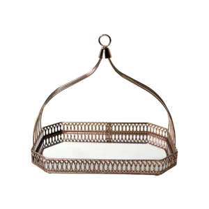 Gold regal 30x45cm mirror tray with handle