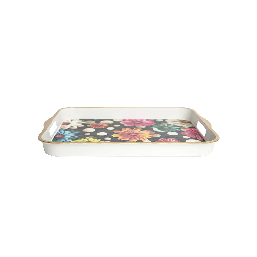 Melamine-Flowers-Design-Tray Melamine flowers design tray