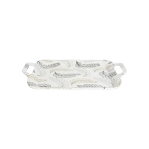 Melamine rectangular feather design tray