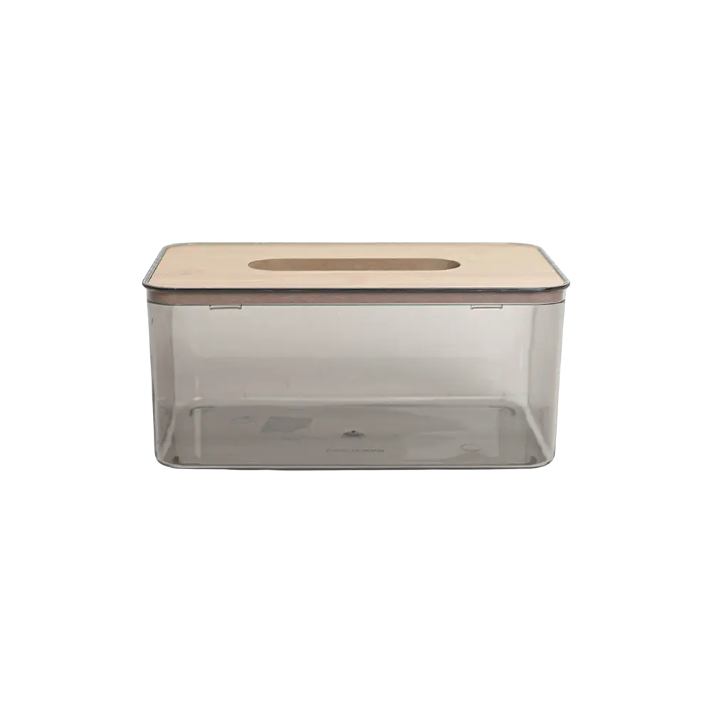 Plexi tissue box with wooden lid2