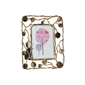 Rectangular 13x18cm gold photo frame