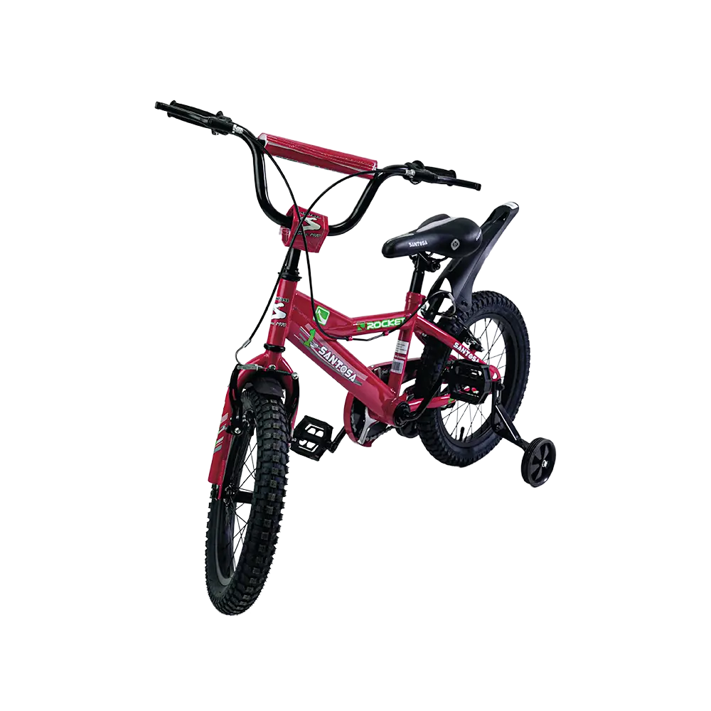 Santosa-4-Wheels-16in-Red-Bicycle Santosa 4 wheels 16in red bicycle