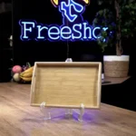 Wooden 33cm rectangular tray1