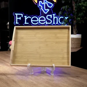 Wooden 46cm rectangular tray1