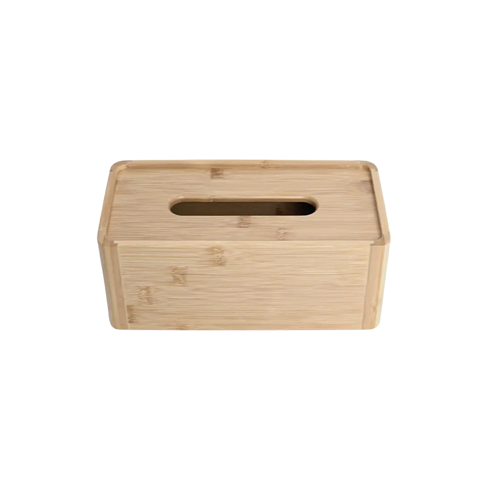 Wooden beige tissue box
