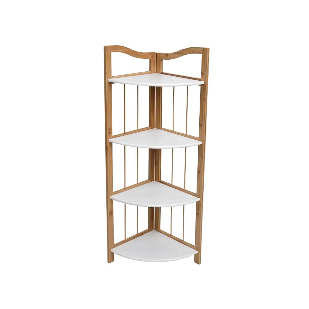 Bamboo 4 tier 43x103cm stand with white accents