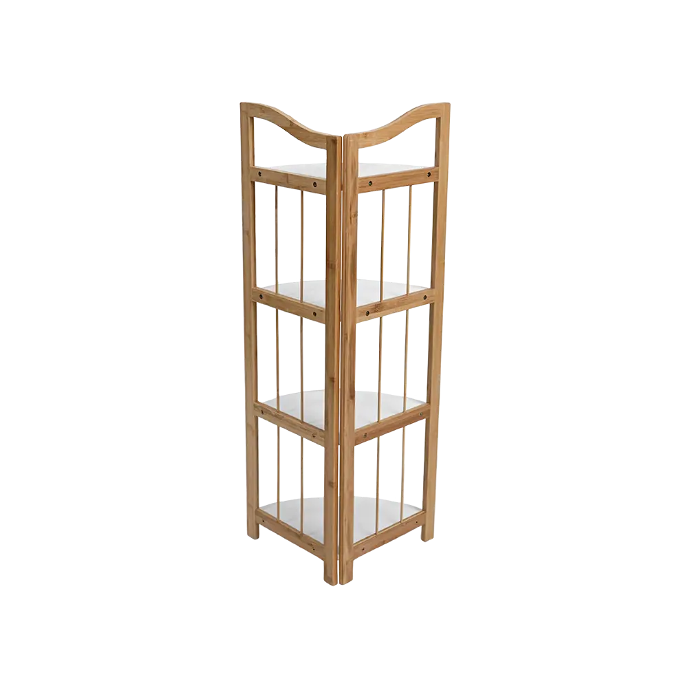 Bamboo 4 tier 43x103cm stand with white accents1