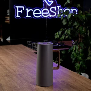 Dosthoff 1l grey vaccum with wooden handle1