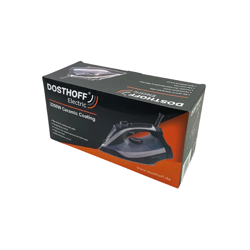 Dosthoff 2200w steam iron with ceramic sole plate2