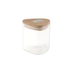 Glass 10x10cm jar with wooden lid