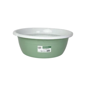 Hobby life 15l olive green bowl with strainer