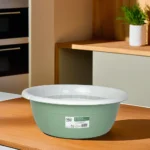 Hobby life 15l olive green bowl with strainer1