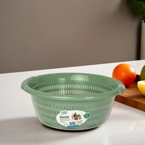 Hobby life 2.5l green strainer with transparent bowl1