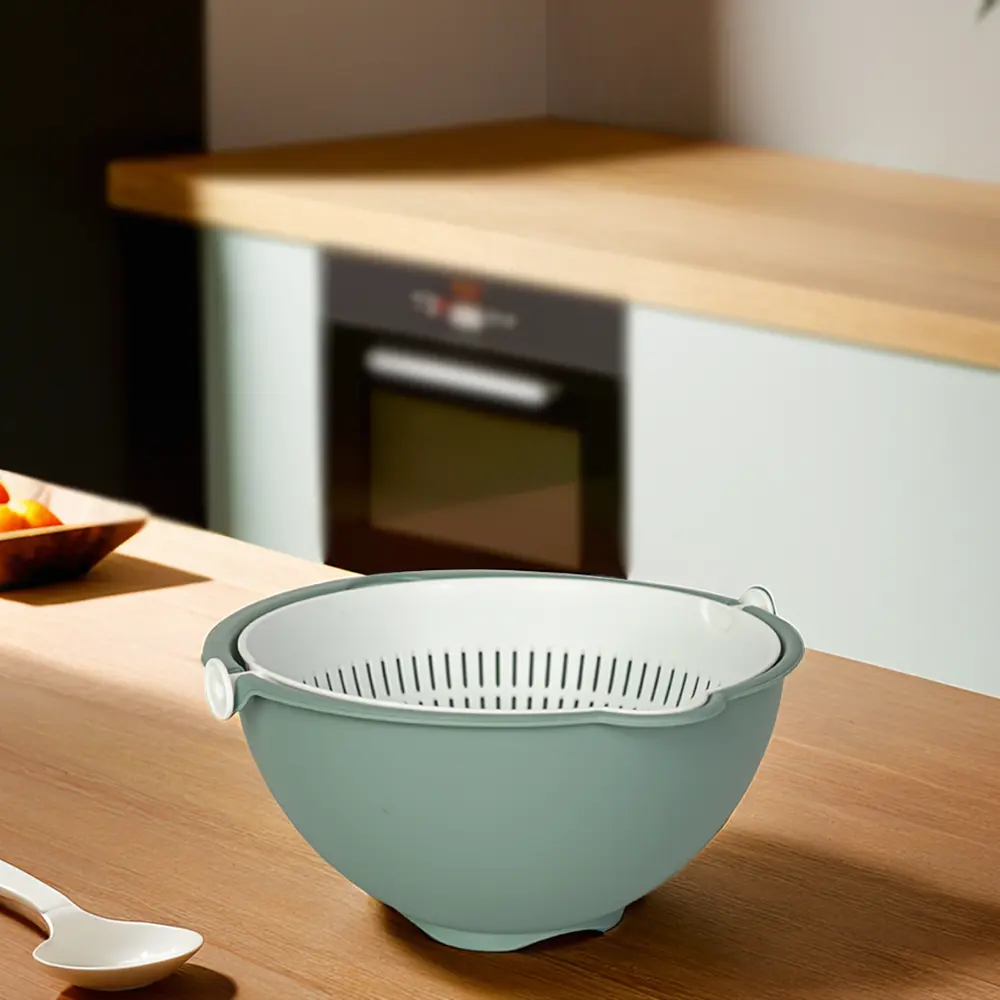 Hobby life 25x12cm blue bowl with rotary strainer1