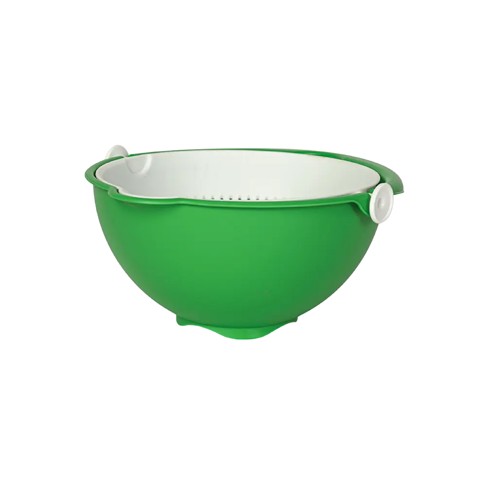 Hobby life 25x12cm green bowl with rotary strainer