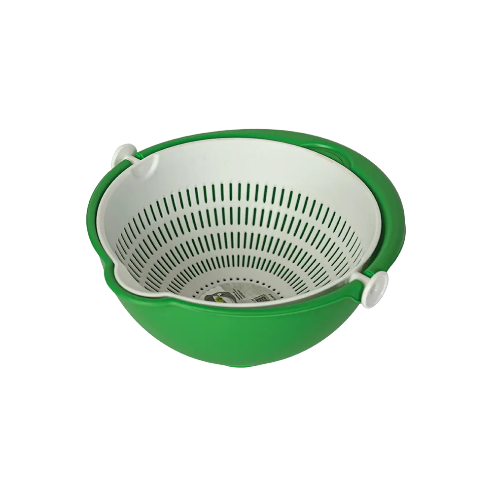 Hobby life 25x12cm green bowl with rotary strainer2