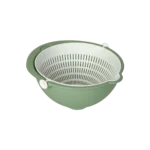 Hobby life 25x12cm olive green bowl with rotary strainer2