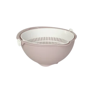 Hobby life 25x12cm pink bowl with rotary strainer