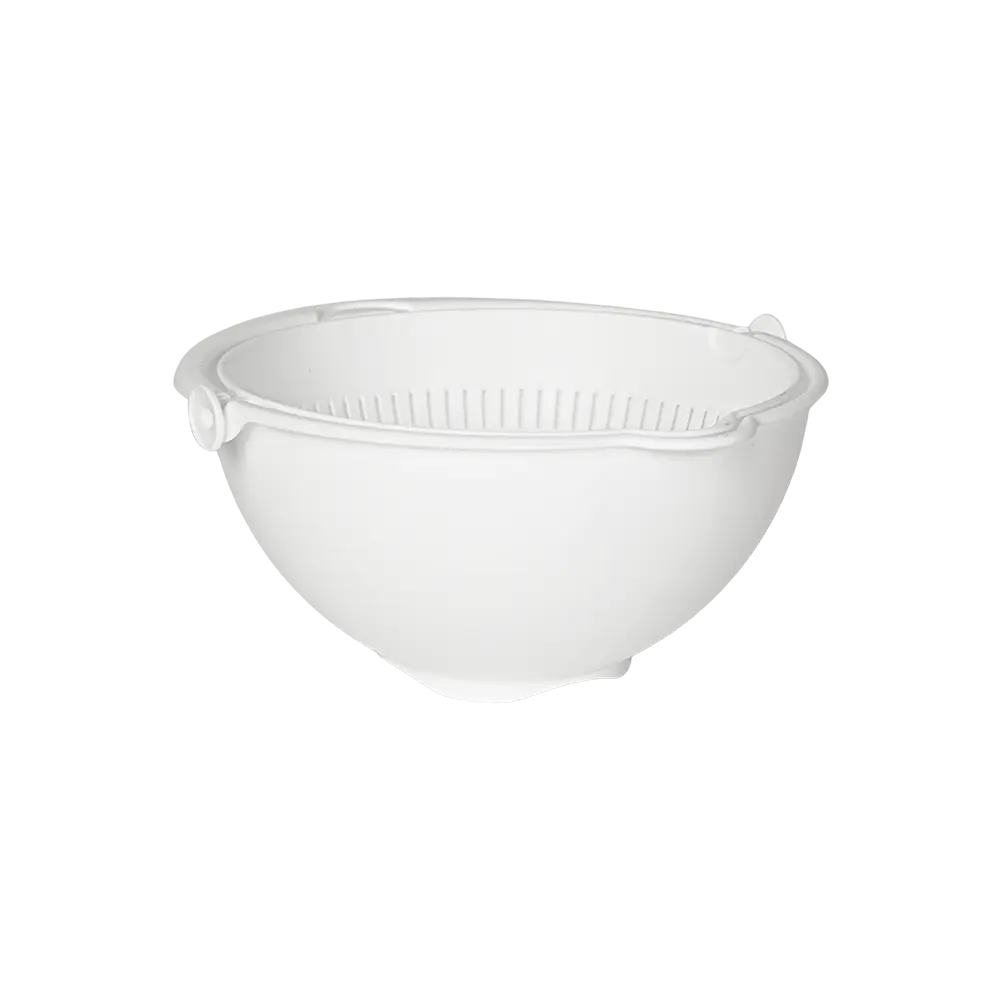 Hobby life 25x12cm white bowl with rotary strainer