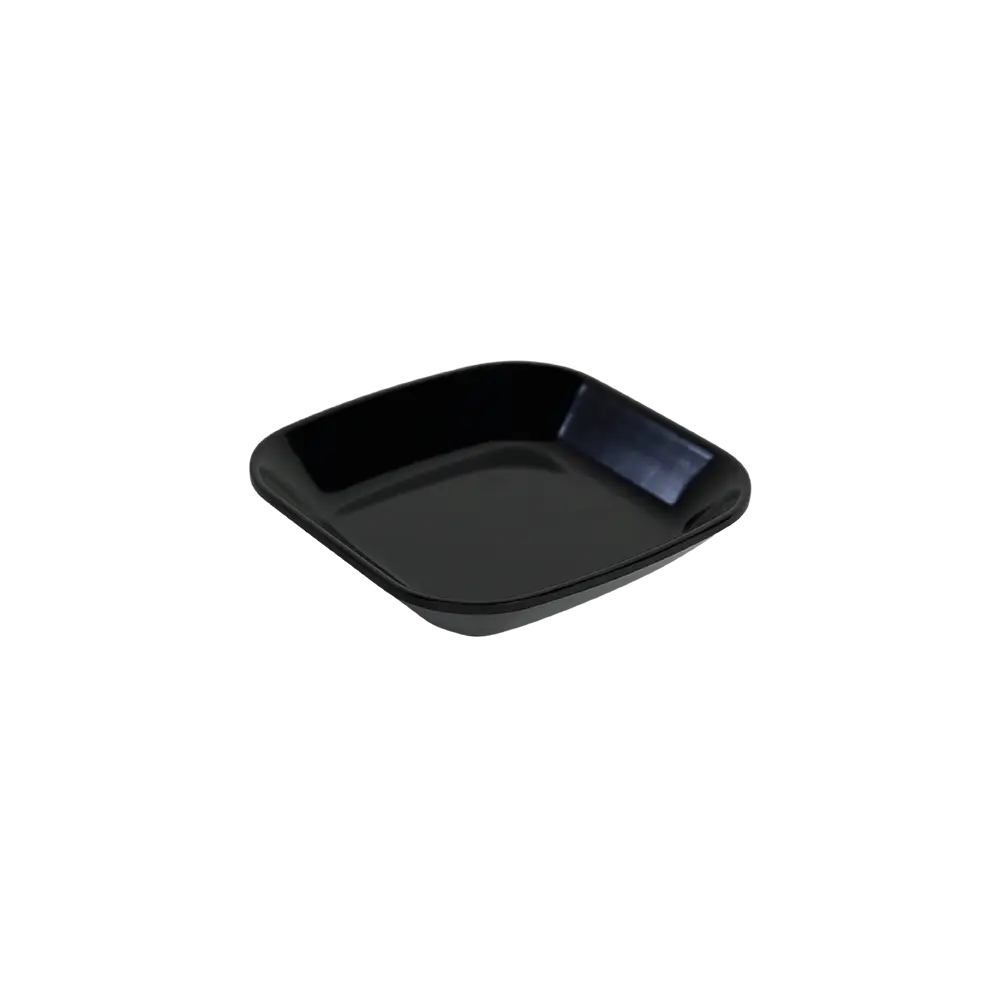 Melamine 11.5x11.5 black serving plate