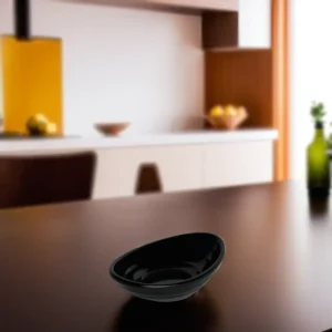 Melamine small black sauce plate1