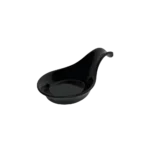 Melamine small black serving plate with handle