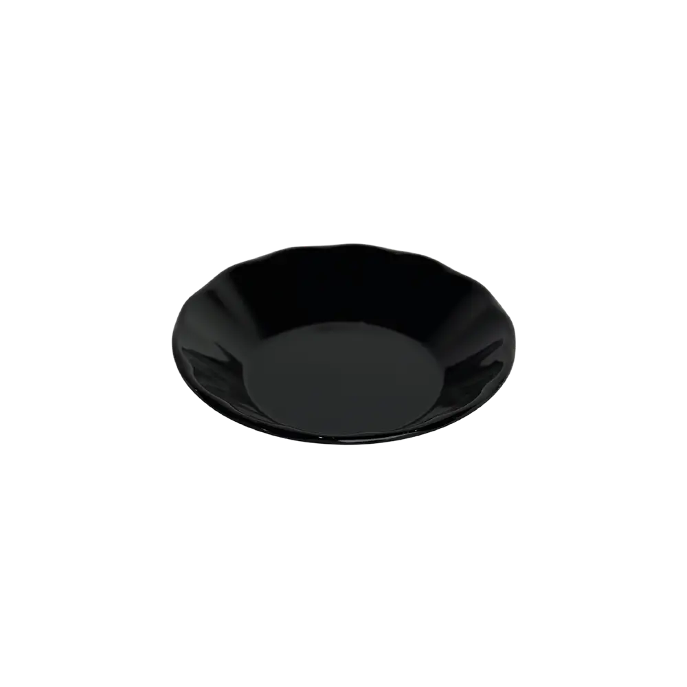 Melamine small black serving plate