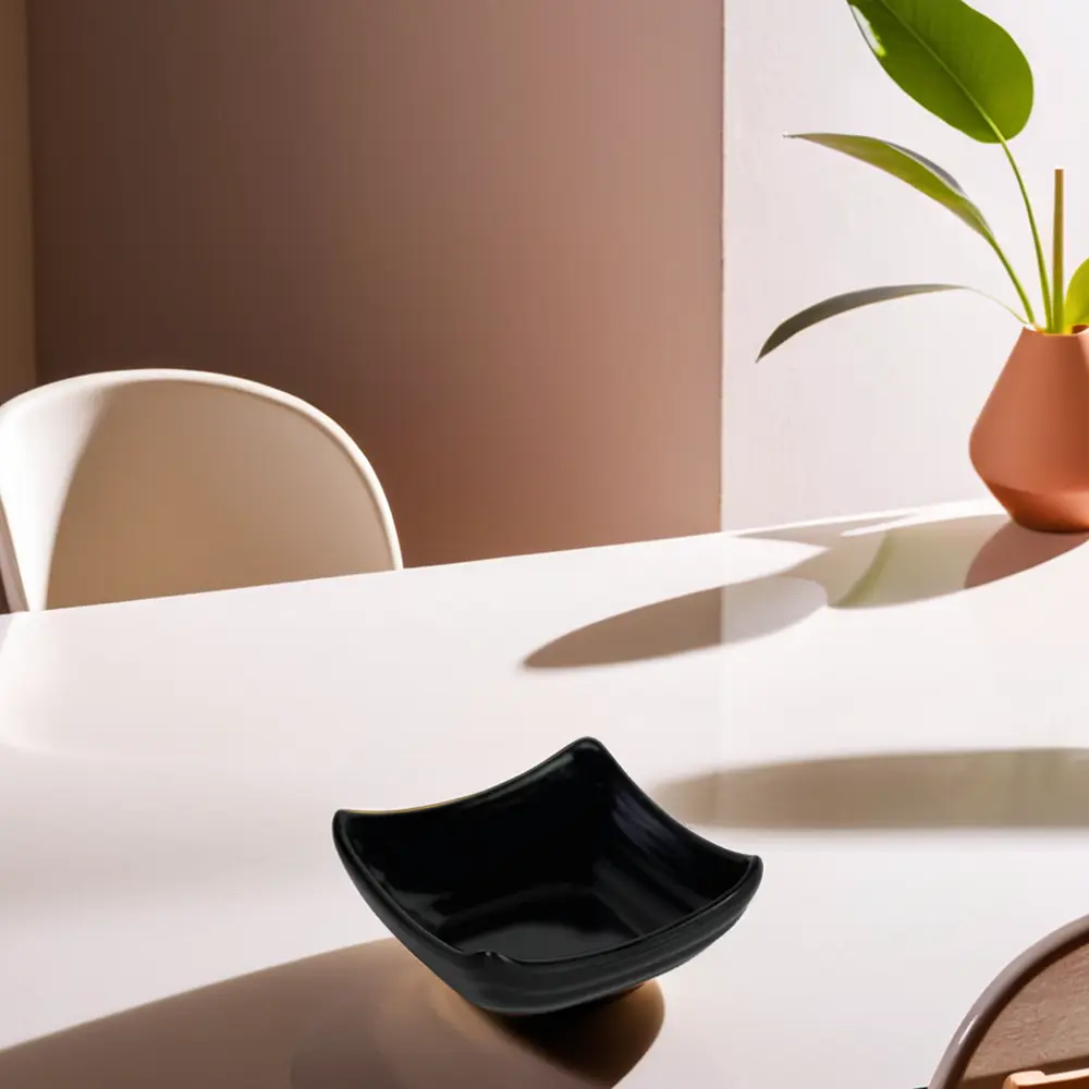 Melamine small ribbed design sauce cup1