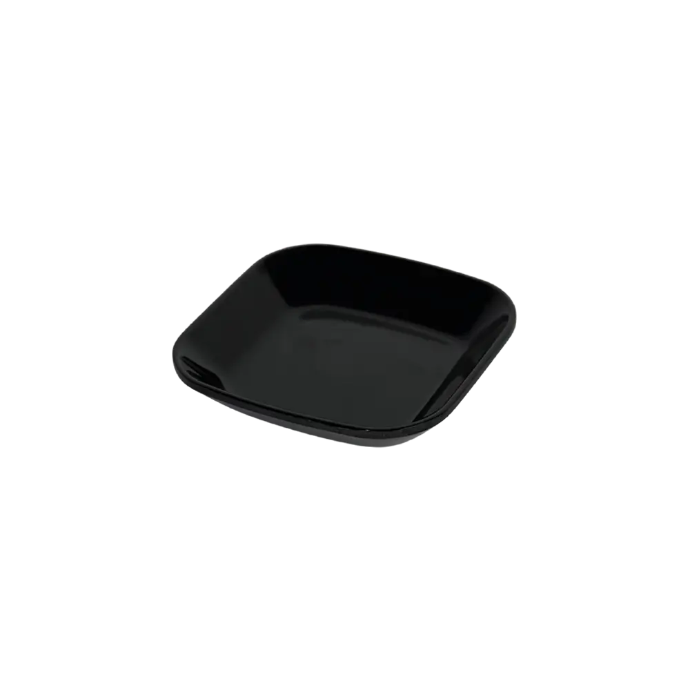 Melamine-Small-Sequared-Black-Sauce-Plate Melamine small sequared black sauce plate
