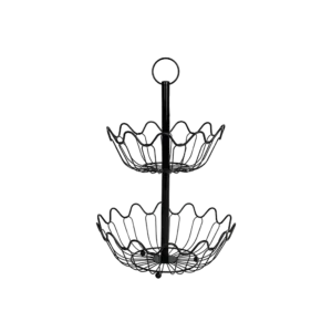 Metal black fruits basket
