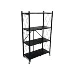 Metalic-4-Tier-30x70x125cm-Rolling-Black-Stand1 Metalic 4 tier 30x70x125cm rolling black stand1