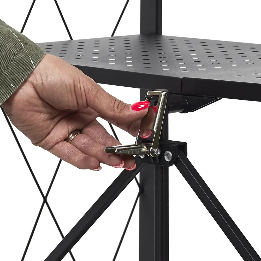 Metalic-4-Tier-30x70x125cm-Rolling-Black-Stand3 Metalic 4 tier 30x70x125cm rolling black stand3