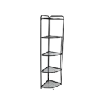 Metalic 5 tier 35x50x155cm black bathroom stand