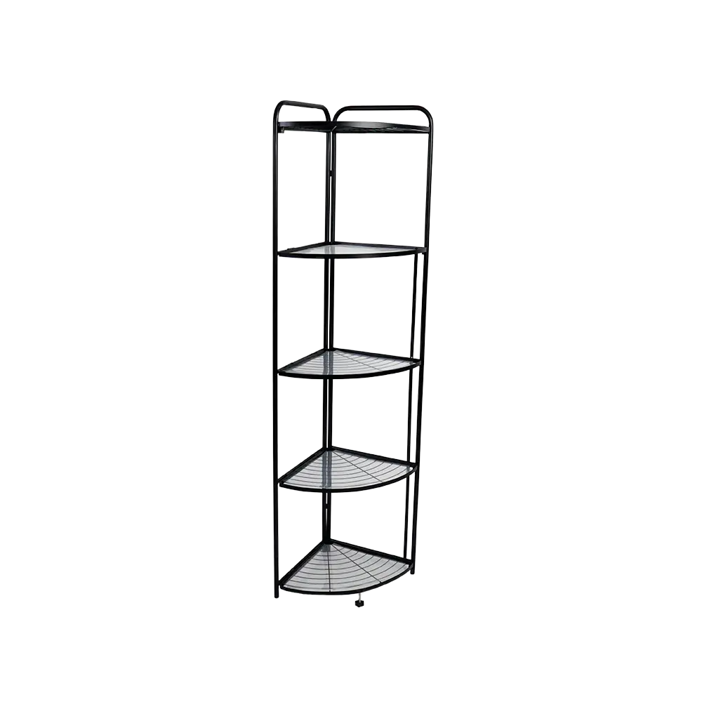 Metalic-5-Tier-35x50x155cm-Black-Bathroom-Stand Metalic 5 tier 35x50x155cm black bathroom stand