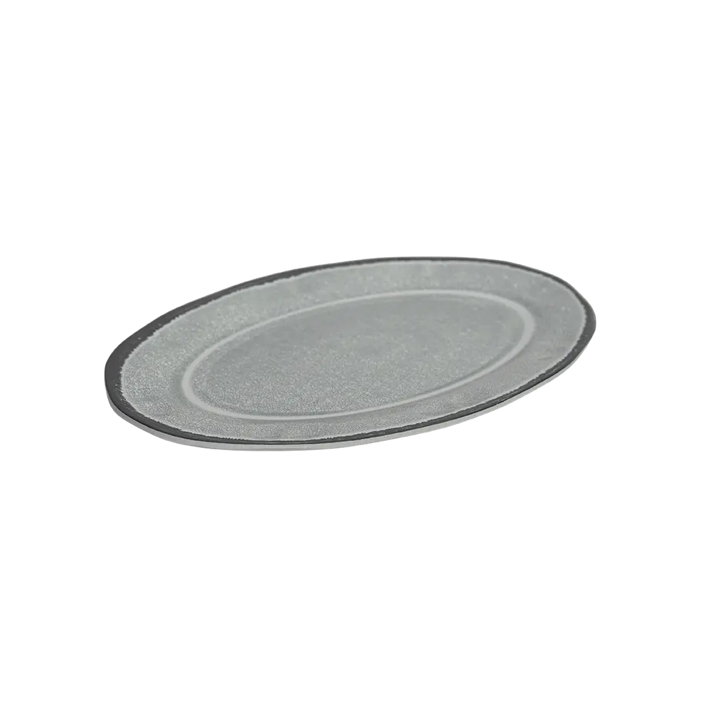 Momaz 14in hammered melamine oval plate