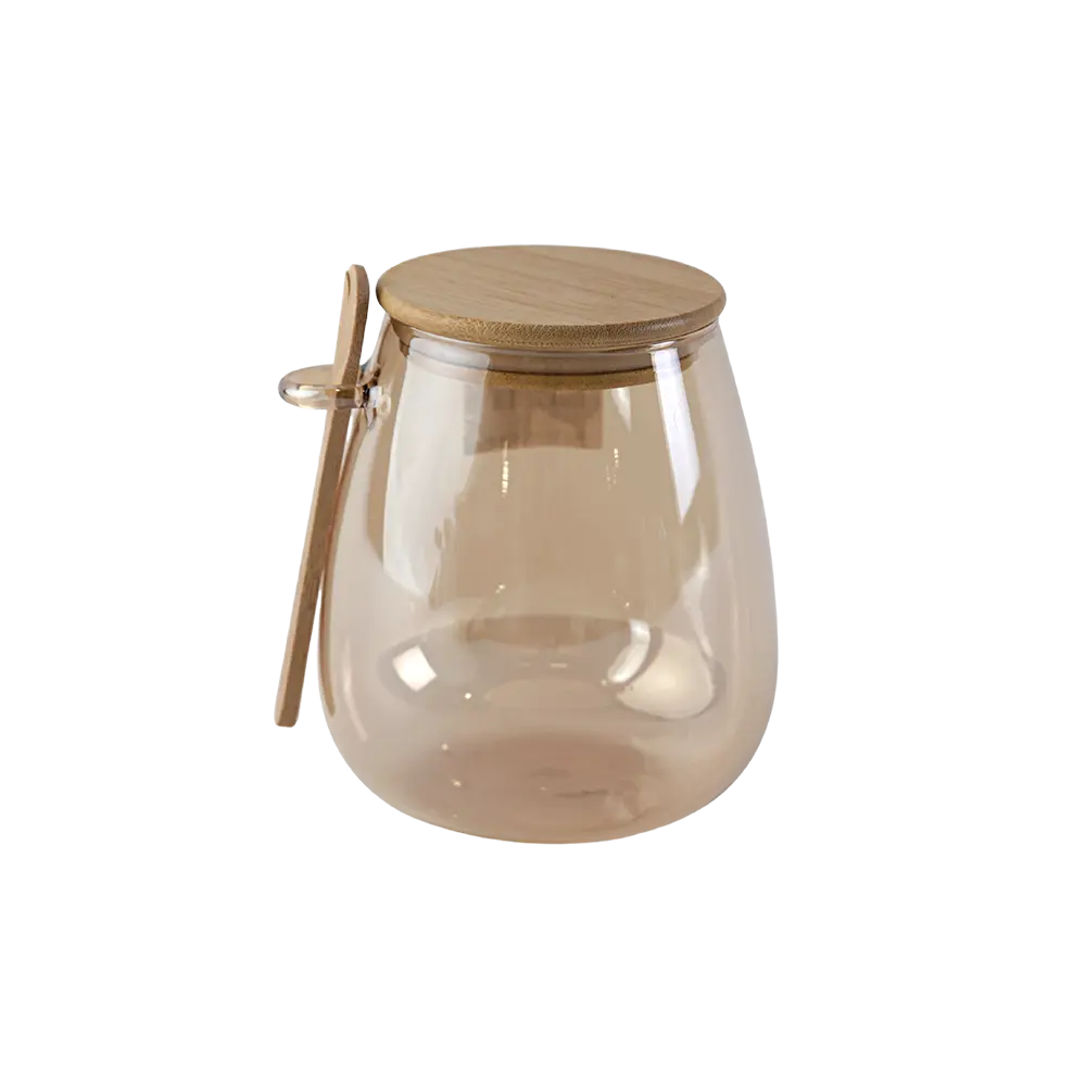 Momaz 9x14cm jar with wooden lid & spoon
