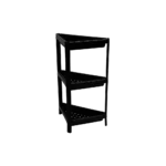 Plastic 3 tier 25x45x70cm black bathroom stand2