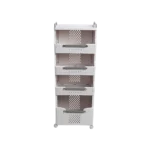 Plastic 4 tier 25x40x110cm rolling grey storage organizer