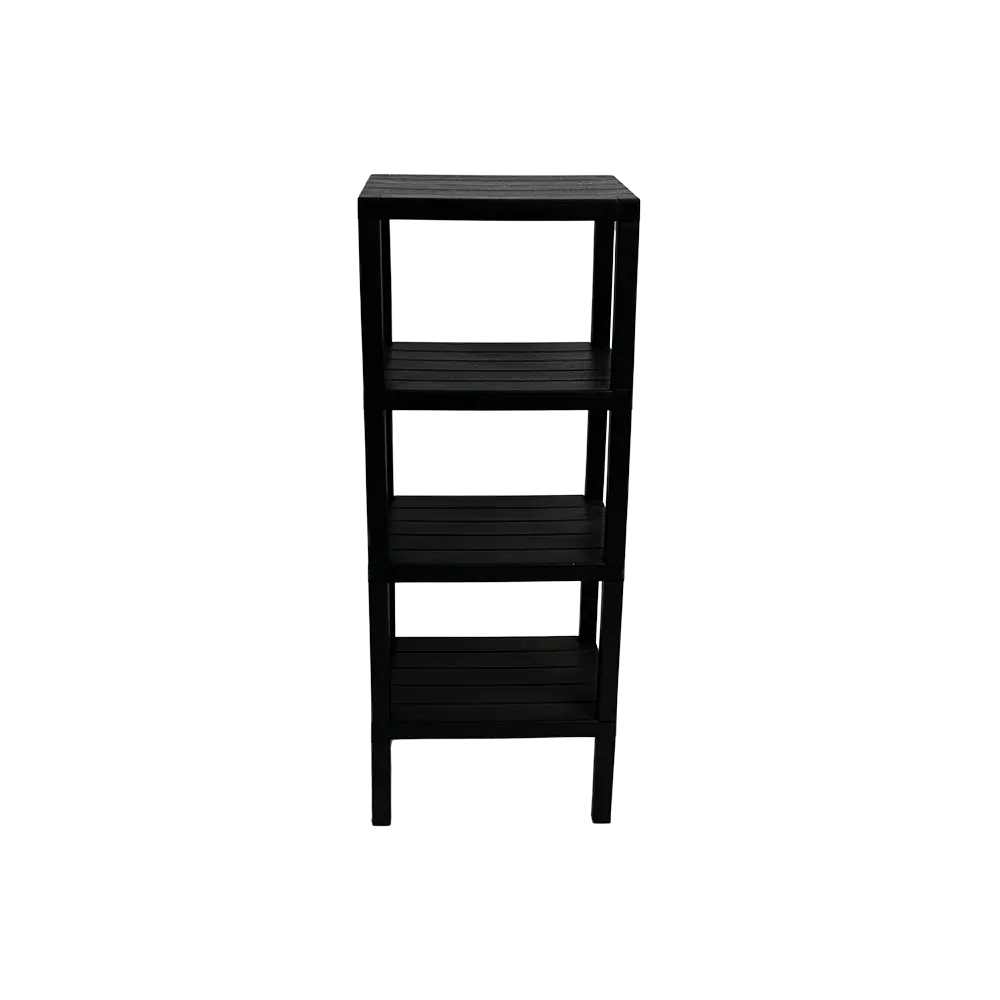 Plastic-4-Tier-29x38x100cm-Black-Stand Plastic 4 tier 29x38x100cm black stand