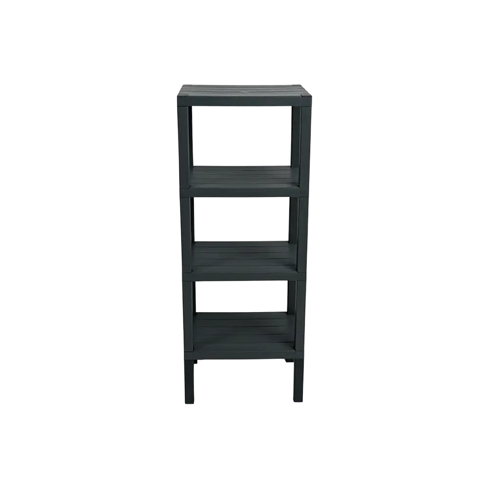 Plastic 4 tier 29x38x100cm grey stand