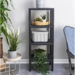 Plastic 4 tier 29x38x100cm grey stand1