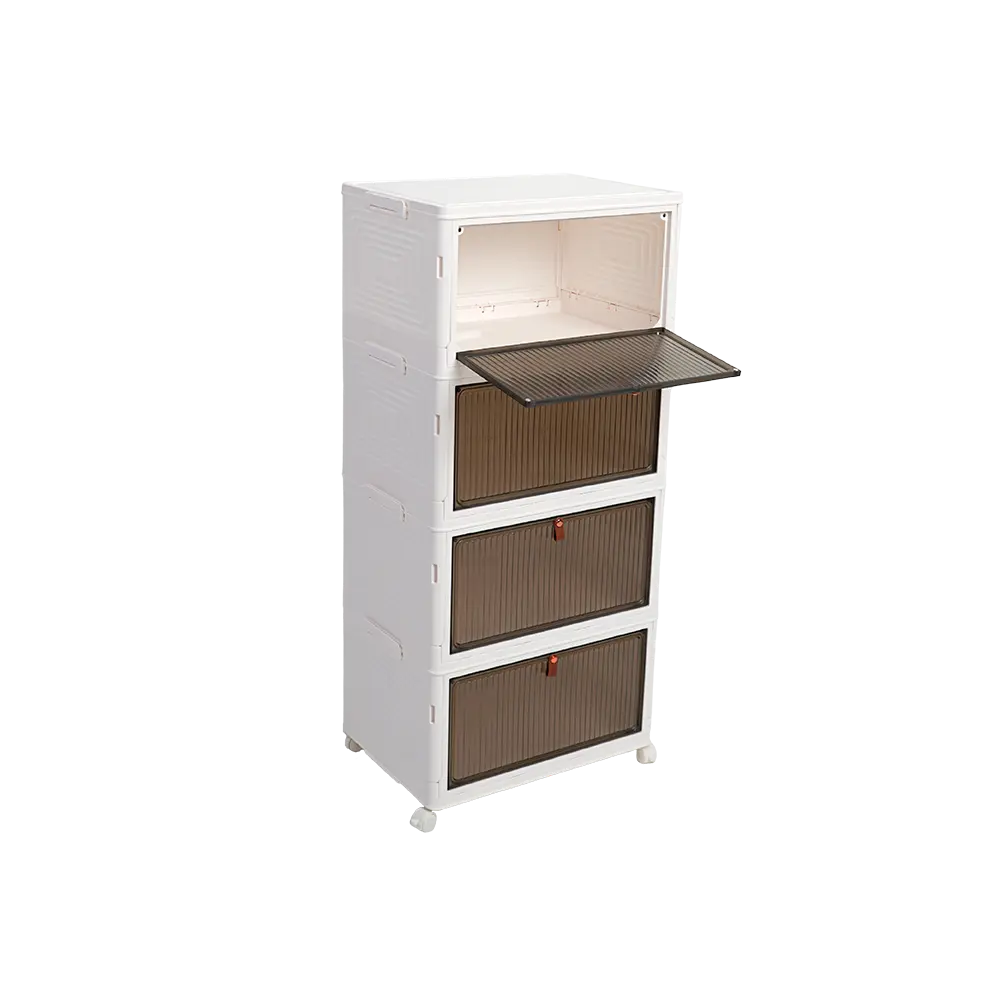 Plastic 4 tier 33x43x95cm storage cabinet2