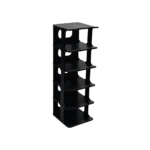 Plastic 5 tier 14x27x75cm black storage organizer